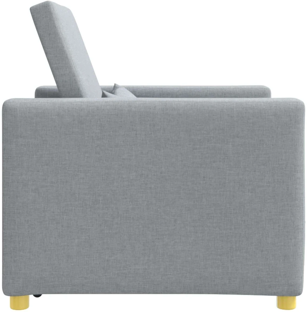 Ištraukiamas sofa-lova vienvietis Šviesiai pilka audinys