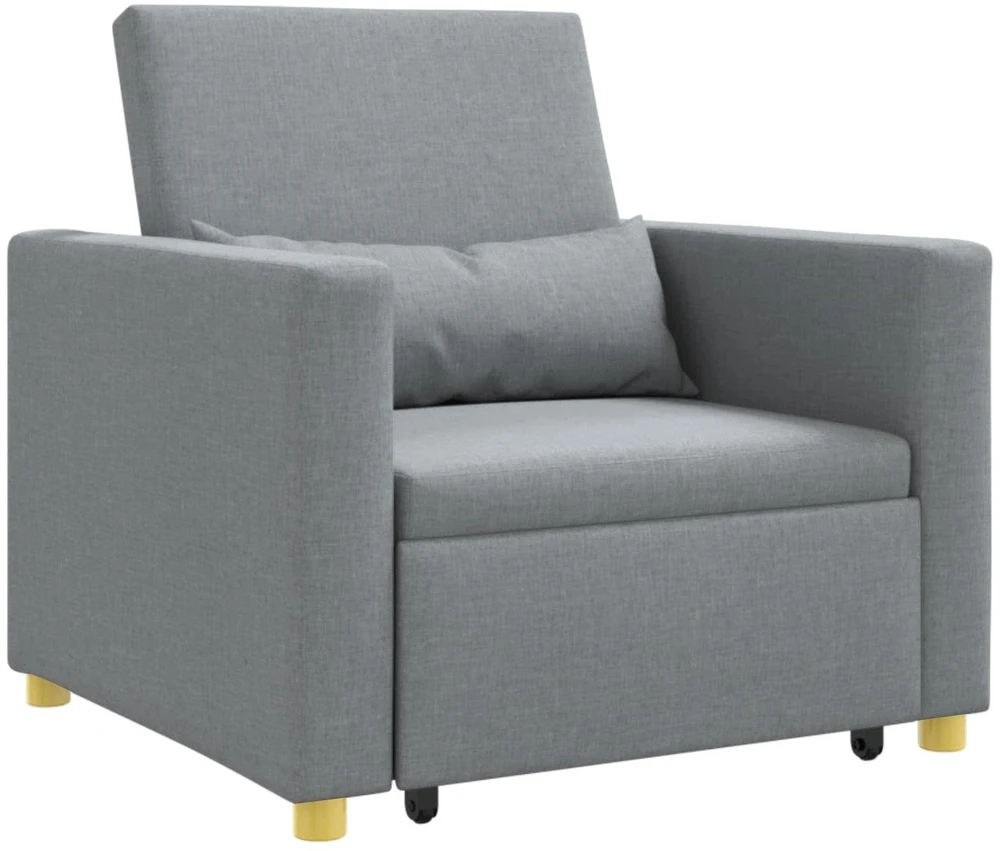 Ištraukiamas sofa-lova vienvietis Šviesiai pilka audinys
