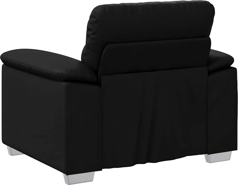 Sofa-kėdė, juoda, 100x81x84 cm, dirbtinė oda