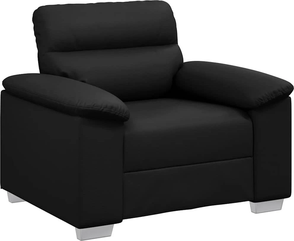 Sofa-kėdė, juoda, 100x81x84 cm, dirbtinė oda