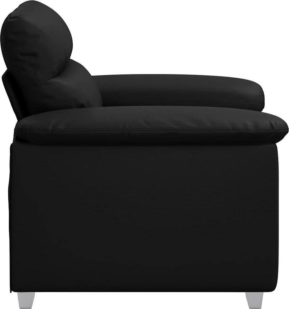 Sofa-kėdė, juoda, 100x81x84 cm, dirbtinė oda