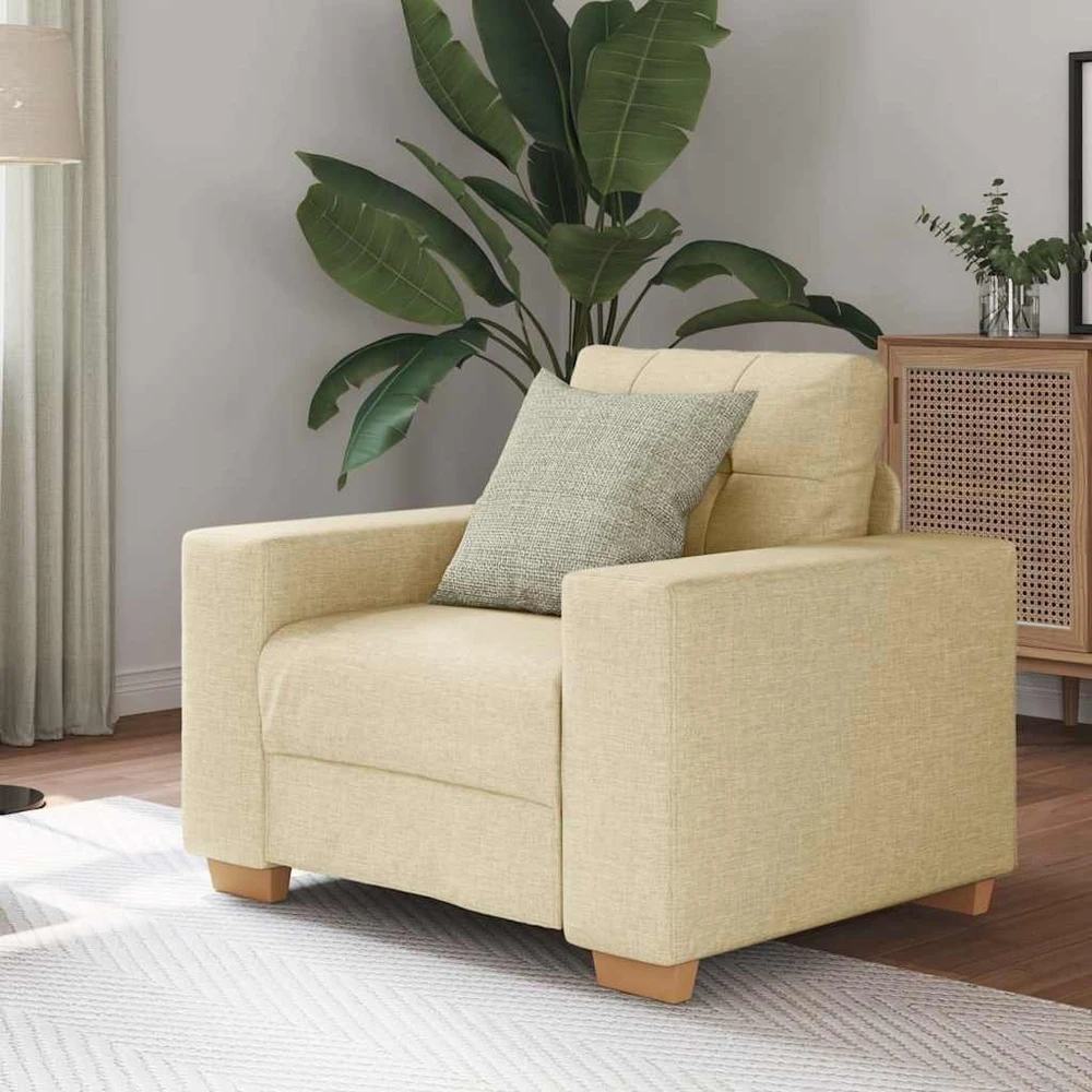 Sofa Sofos krėslas, kreminės spalvos, 100x78x80 cm, audinys