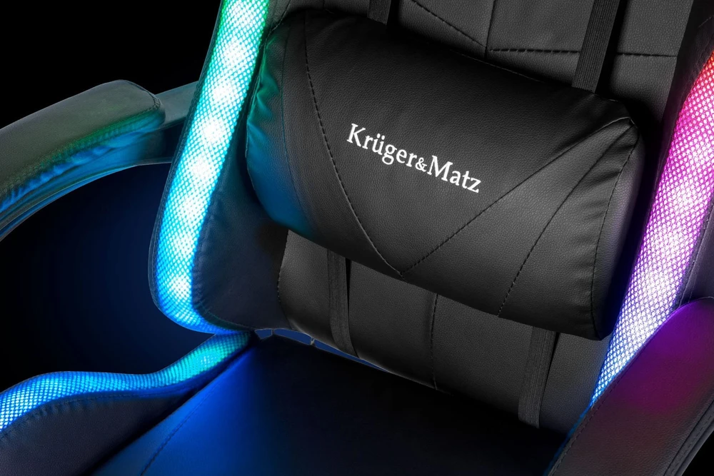 Kruger & Matz GX-150 žaidimų kėdė Juodas LED