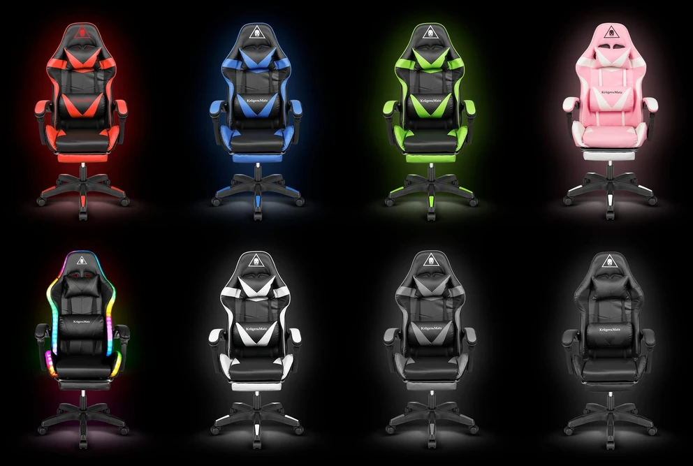 Kruger & Matz GX-150 žaidimų kėdė Juodas LED
