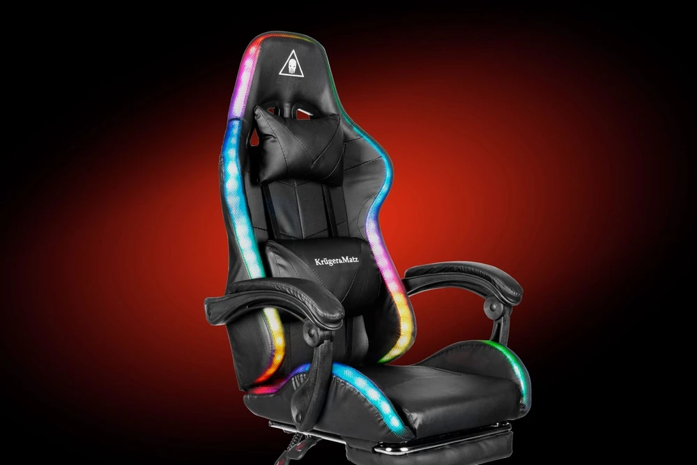 Kruger & Matz GX-150 žaidimų kėdė Juodas LED