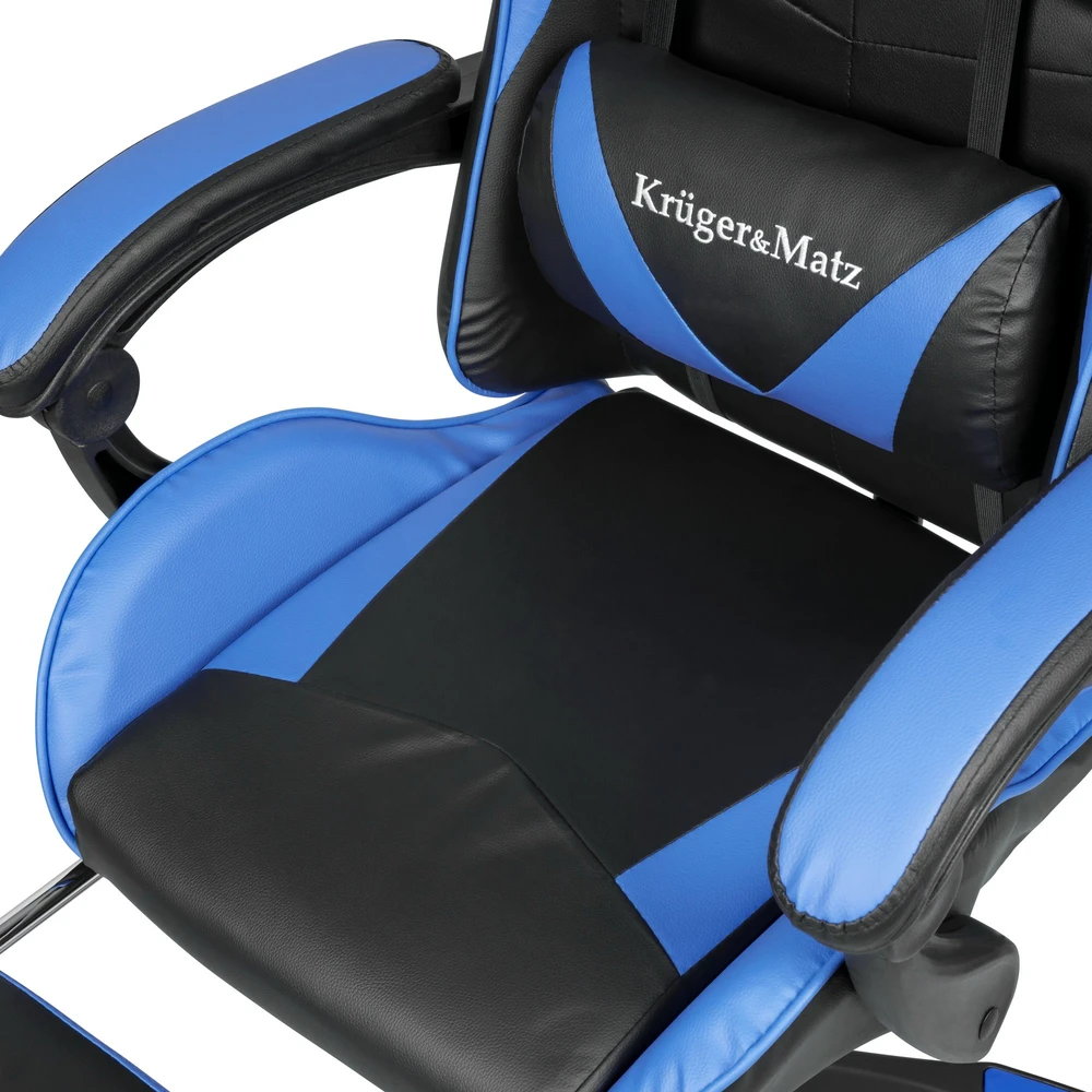 Žaidimų kėdė Kruger & Matz GX-150 Juoda-mėlyna