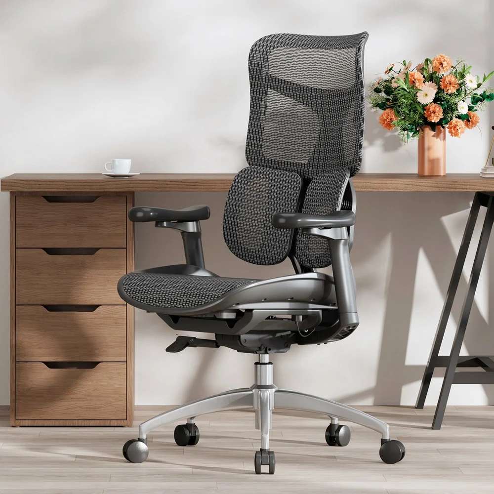 Sihoo DORO S100 Mesh fotel biurowy juoda