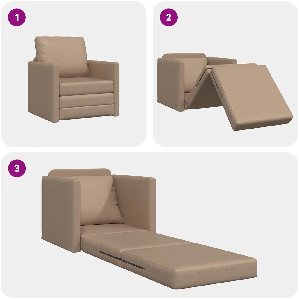 Sofa lova Kapučino 74 x 77 x 81 cm Dirbtinė Oda