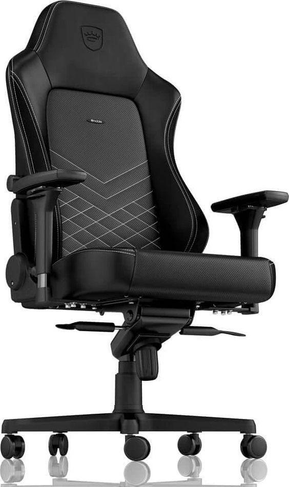 Žaidimų kėdė Noblechairs HERO PU-Leather Gaming Chair, Juoda-balta