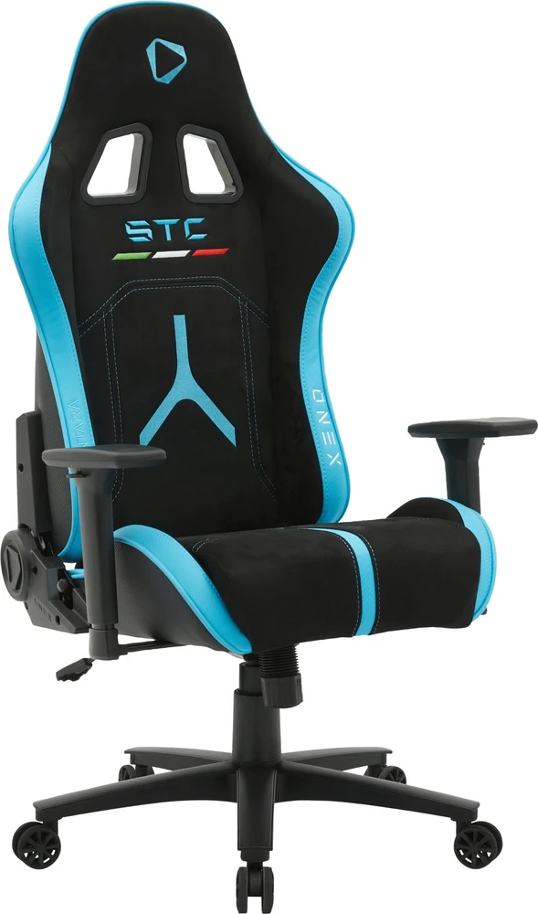 Onex STC Alcantara L Series | Gaming chairs | Air Suede; PVC; Nylon caster; Metal | Juodas/Mėlyna