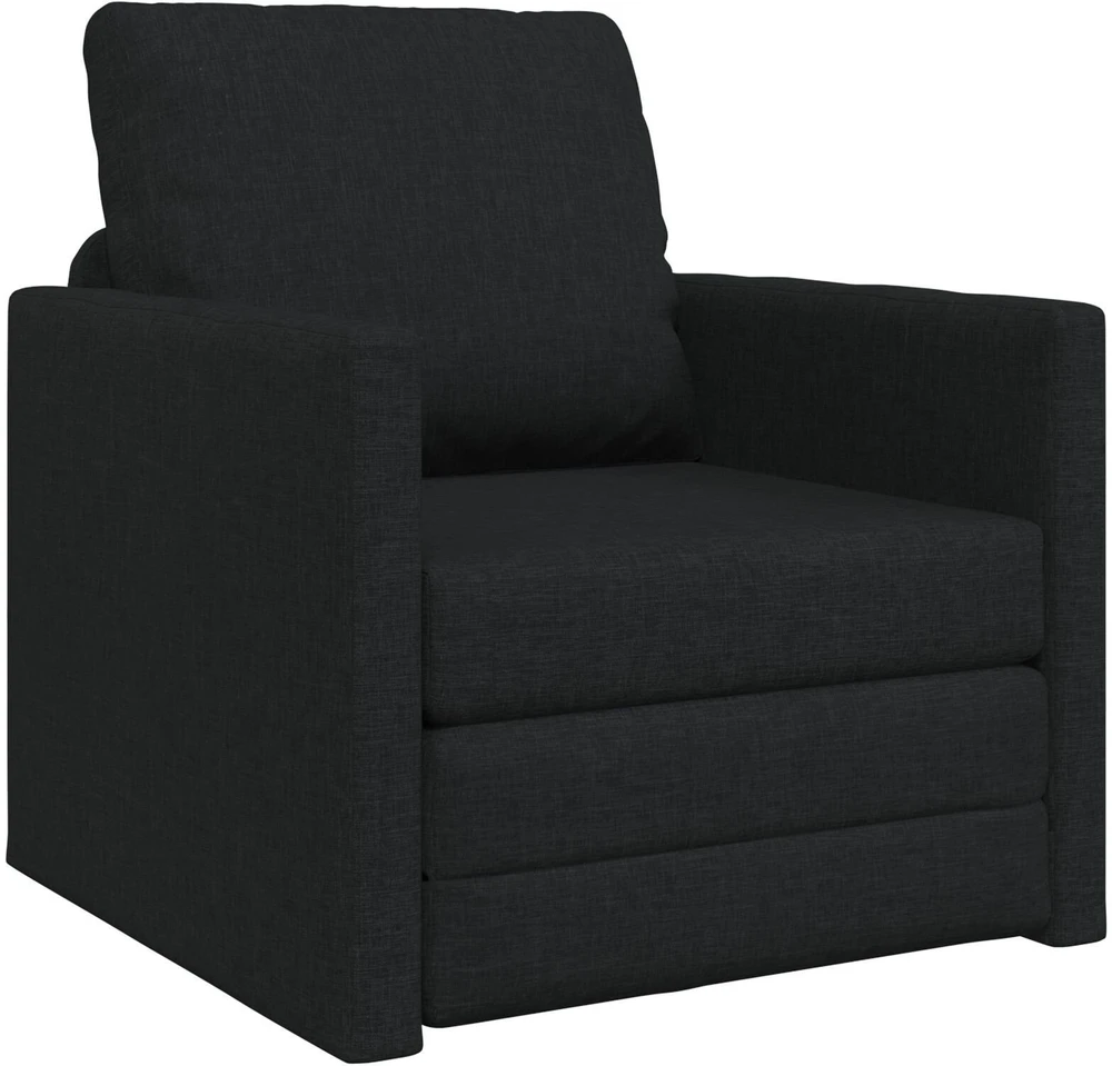 Sofa lova Juoda 74 x 77 x 81 cm audinys