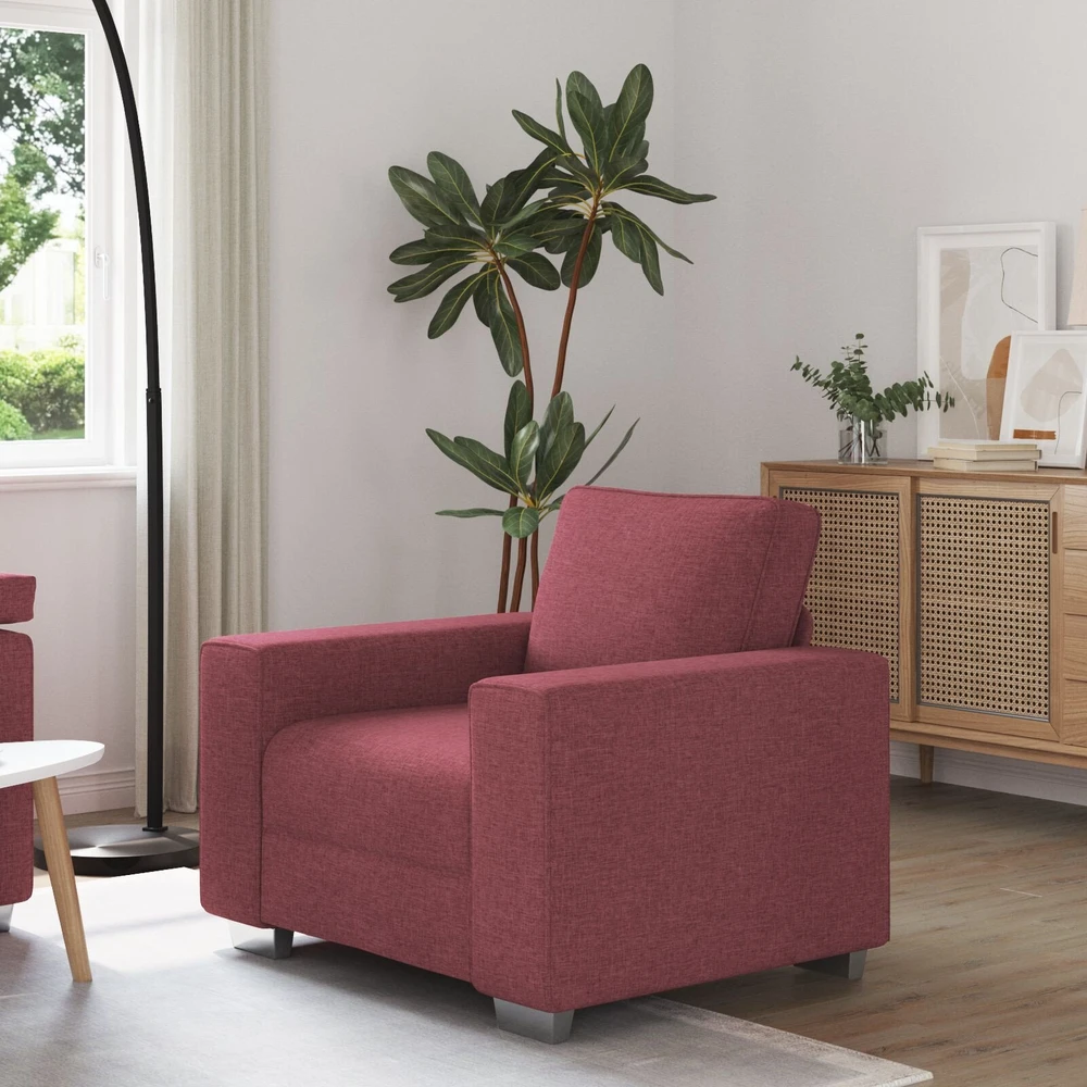 Sofa Kėdė Vyno raudona 100 cm audinys
