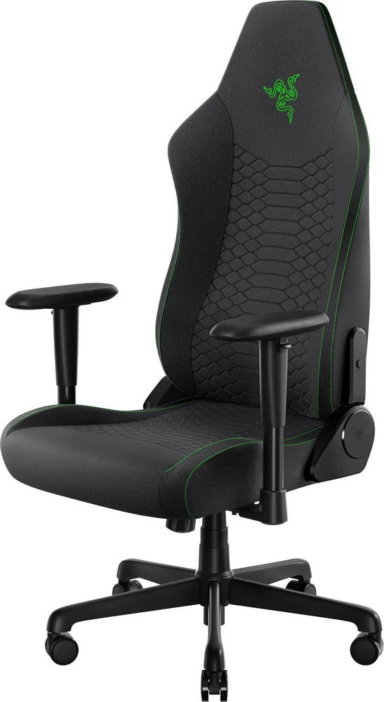 „Razer Razer Iskur V2 X“ žaidimų kėdė, integruota juosmens atrama, atlenkiama – juodas, aptraukta audiniu