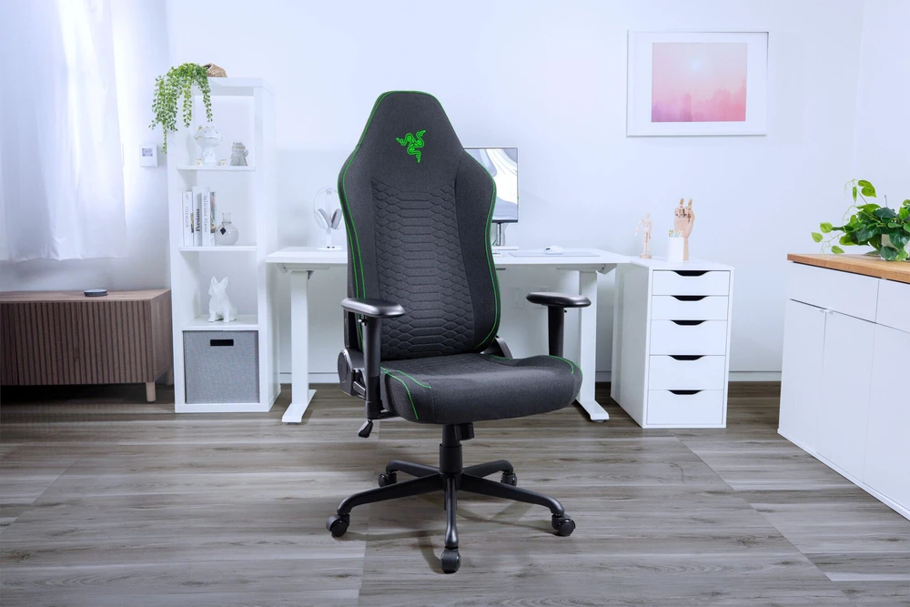 „Razer Razer Iskur V2 X“ žaidimų kėdė, integruota juosmens atrama, atlenkiama – juodas, aptraukta audiniu