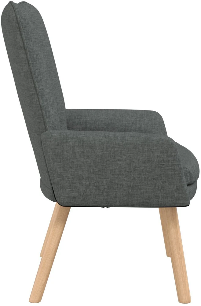 Fotelis krėslas Tamsiai pilka 63 x 67 x 94 cm Audinys ir fanera