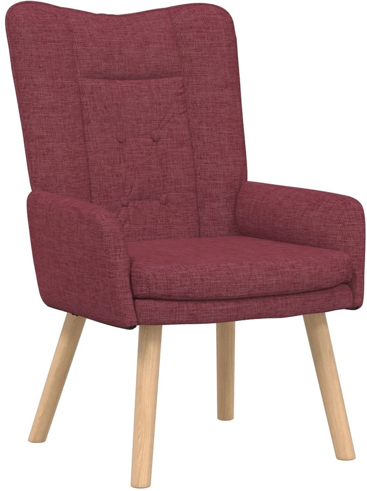 Fotelis krėslas Vyno raudona 63 x 67 x 94 cm Audinys ir fanera