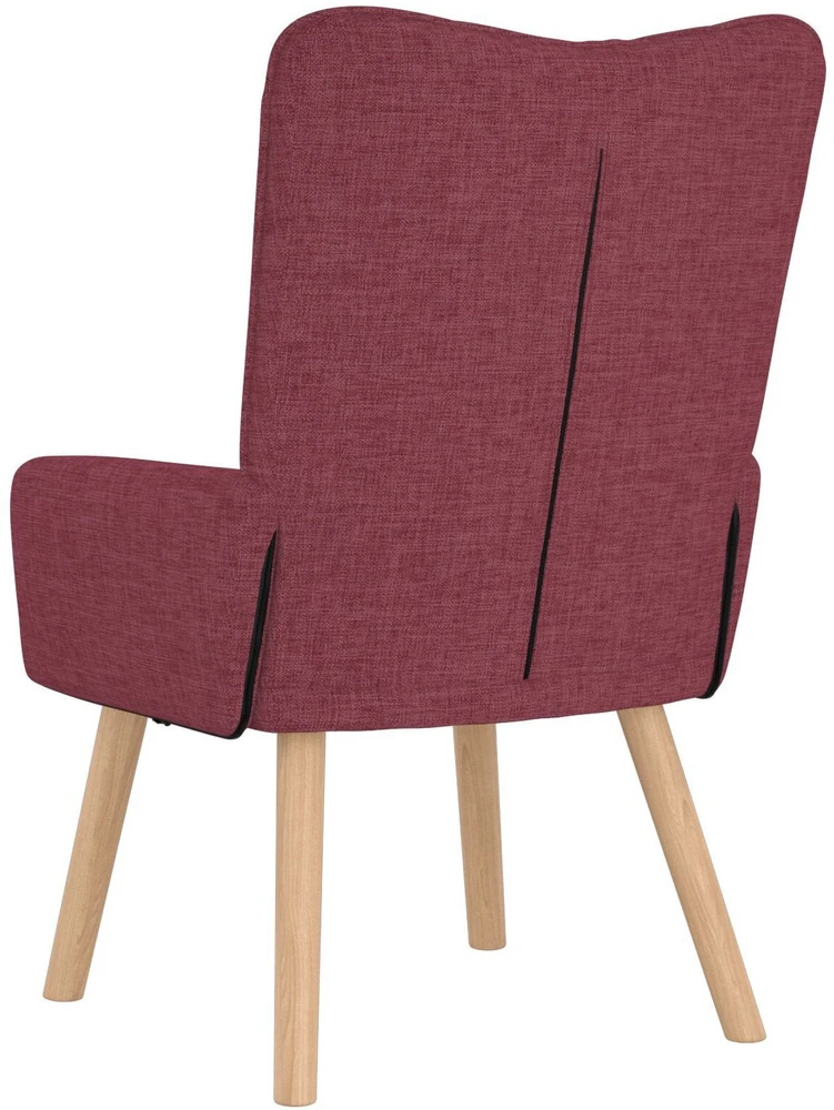 Fotelis krėslas Vyno raudona 63 x 67 x 94 cm Audinys ir fanera