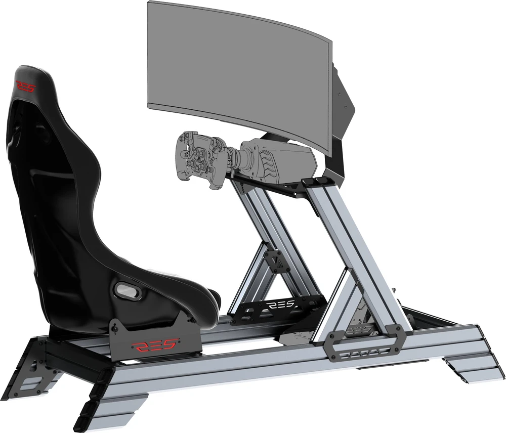 Fotel Res-Tech RES-TECH Smart Cockpit + GT Seat Bundle - juoda