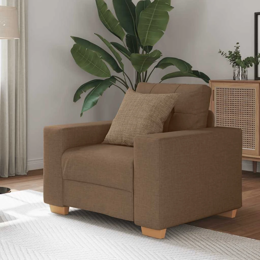 Sofa-kėdė, ruda, 100x78x80 cm, audinys