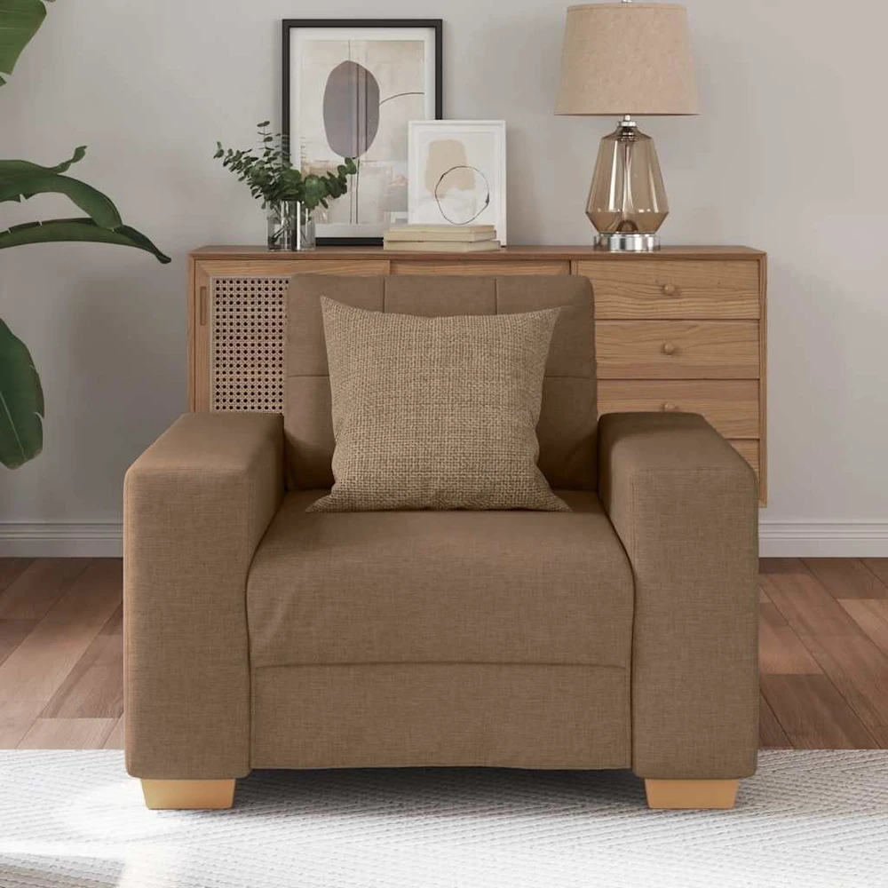 Sofa-kėdė, ruda, 100x78x80 cm, audinys