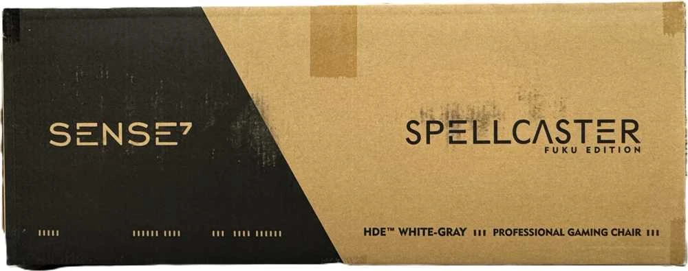 Žaidimų kėdė SENSE7 Spellcaster FUKU, Balta (odinė)