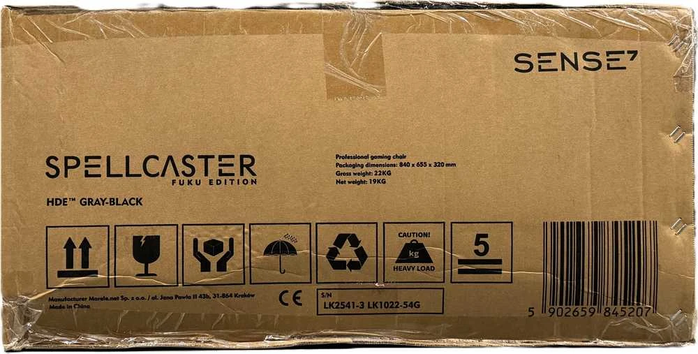 Žaidimų kėdė SENSE7 Spellcaster FUKU, Pilka (odinė)