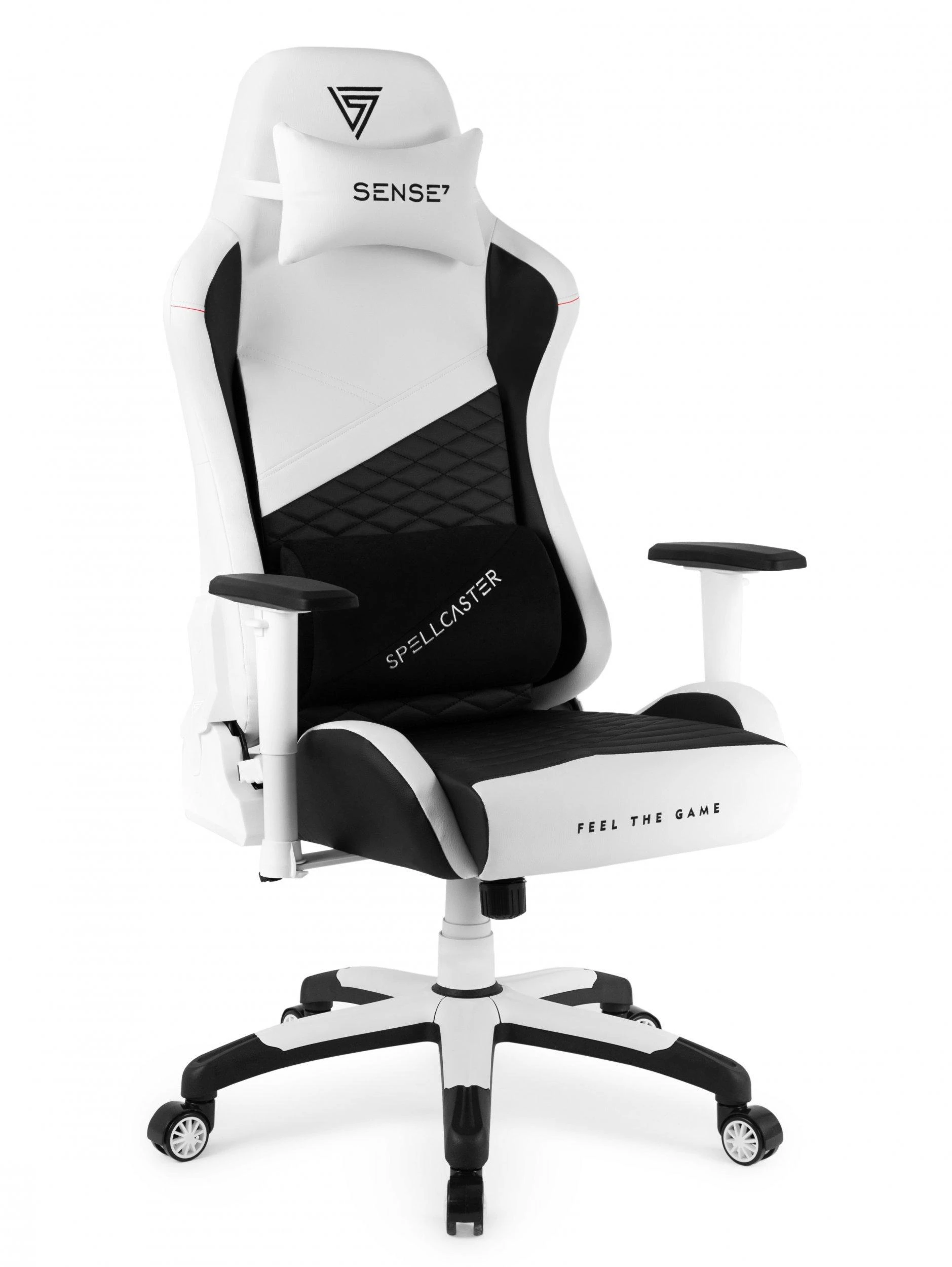 Žaidimų kėdė SENSE7 Spellcaster Senshi XL, Balta (odinė)