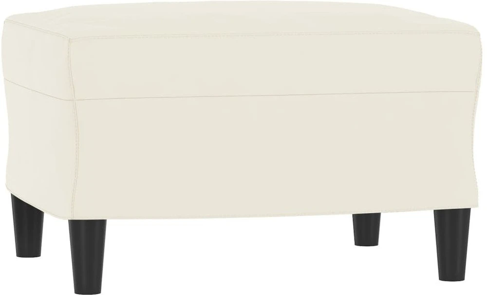 Sofa Krėslas su pakoja, kreminės spalvos, 60cm, aksomas