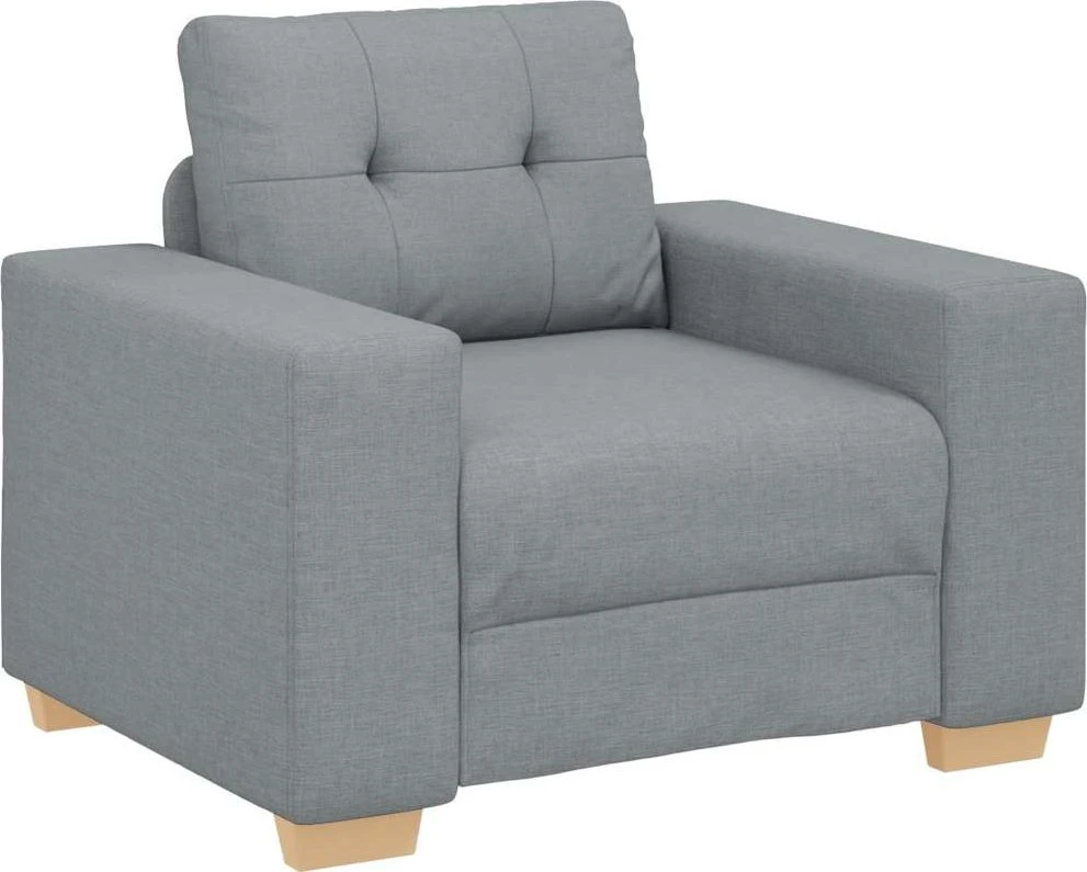 Sofa-kėdė, šviesiai pilka, 100x78x80 cm, audinys