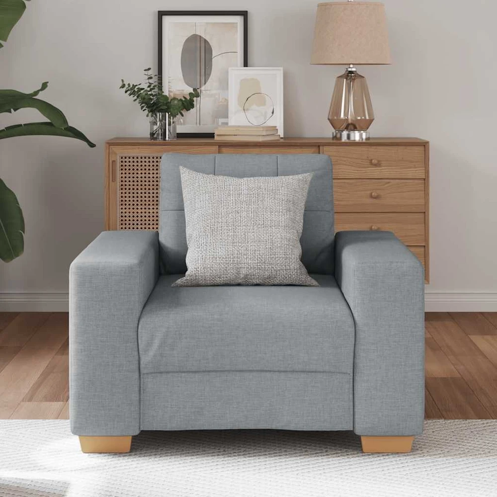 Sofa-kėdė, šviesiai pilka, 100x78x80 cm, audinys