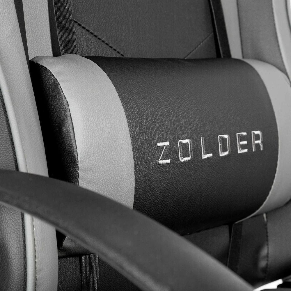 Fotel Varr Zolder juoda-pilka