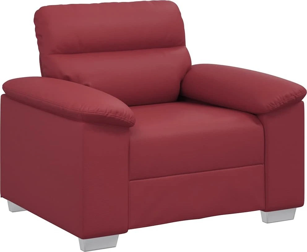 Sofa-kėdė, vyno raudonumo, 100x81x84 cm, dirbtinė oda