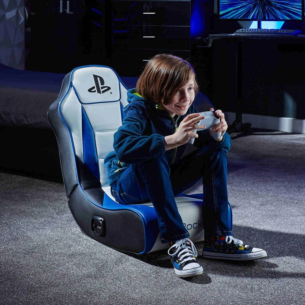 Fotel X Rocker XROCKER Gaming Bodensessel GEIST 2.0 PlayStation 2LS balta mėlyna