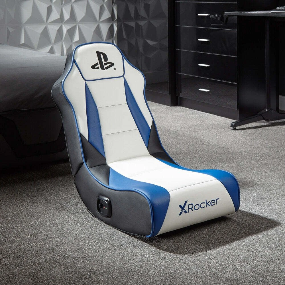 Fotel X Rocker XROCKER Gaming Bodensessel GEIST 2.0 PlayStation 2LS balta mėlyna