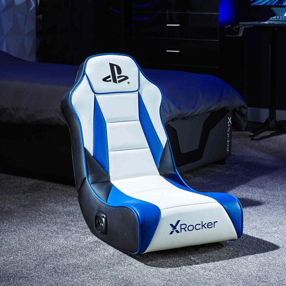 Fotel X Rocker XROCKER Gaming Bodensessel GEIST 2.0 PlayStation 2LS balta mėlyna