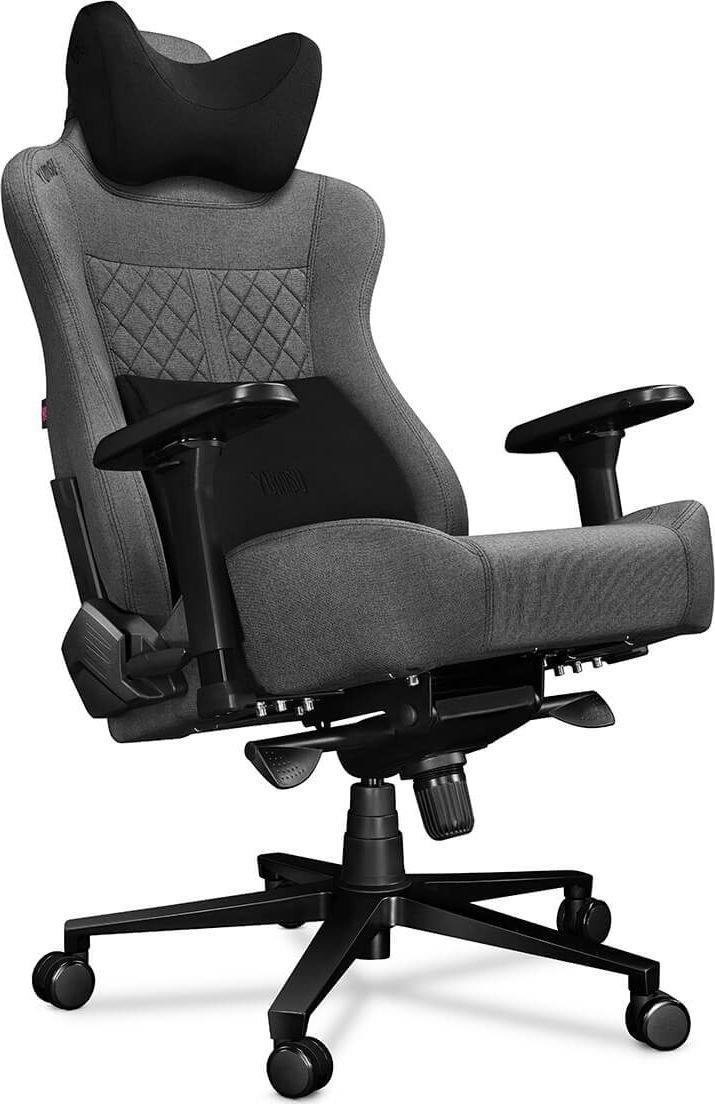 Žaidimų kėdė Yumisu 2052 Fabric Gaming Chair, Pilka