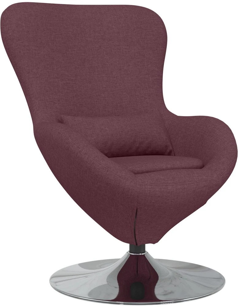 Fotelis Kiaušinio formos krėslas Violetinė 63 x 73 x 90 cm audinys