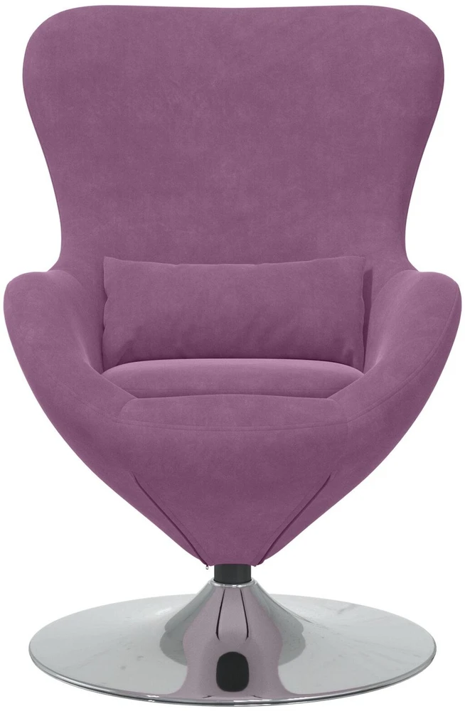 Fotelis Kiaušinio formos krėslas Violetinė Aksomas