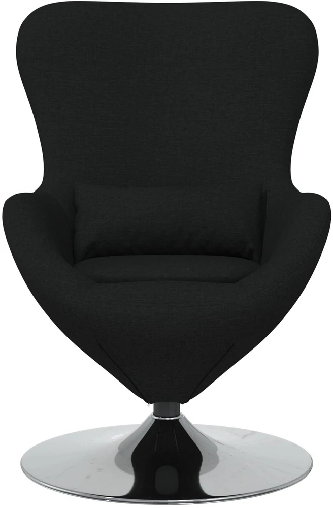 Fotelis Kiaušinio formos krėslas Juoda 63 x 73 x 90 cm audinys