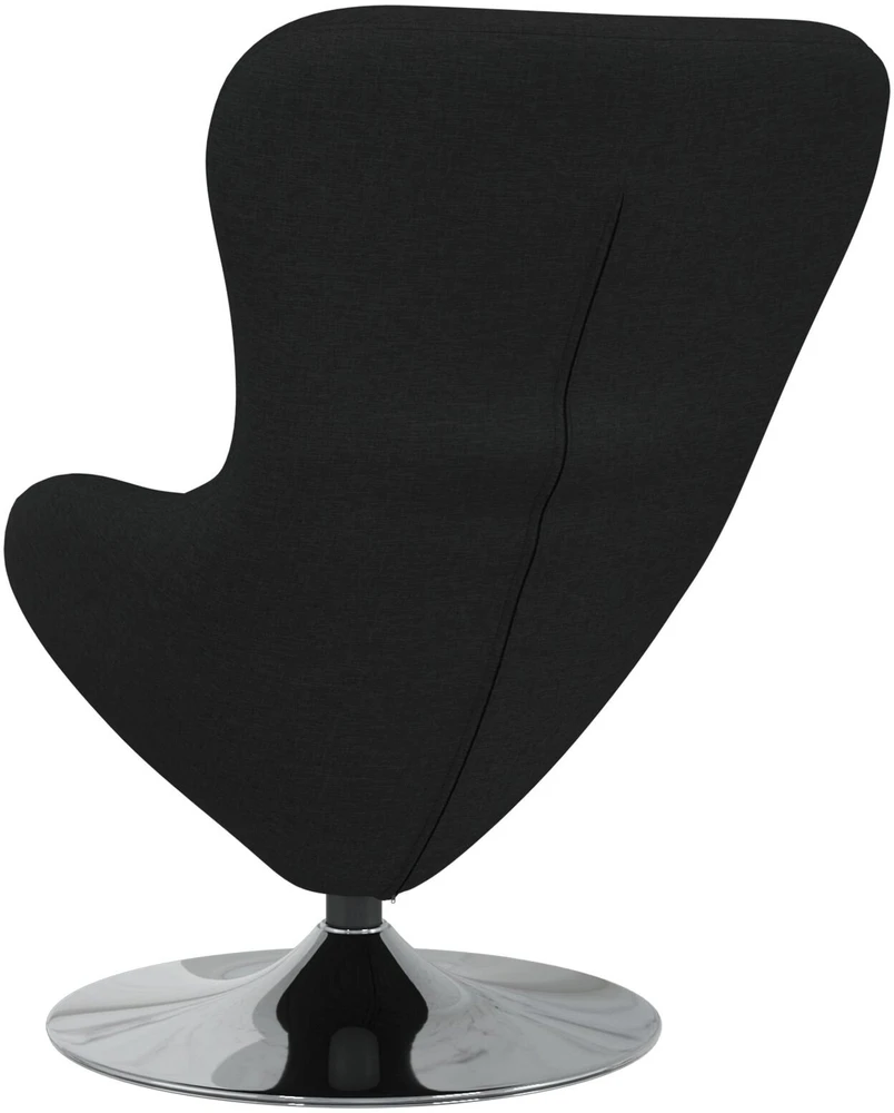 Fotelis Kiaušinio formos krėslas Juoda 63 x 73 x 90 cm audinys