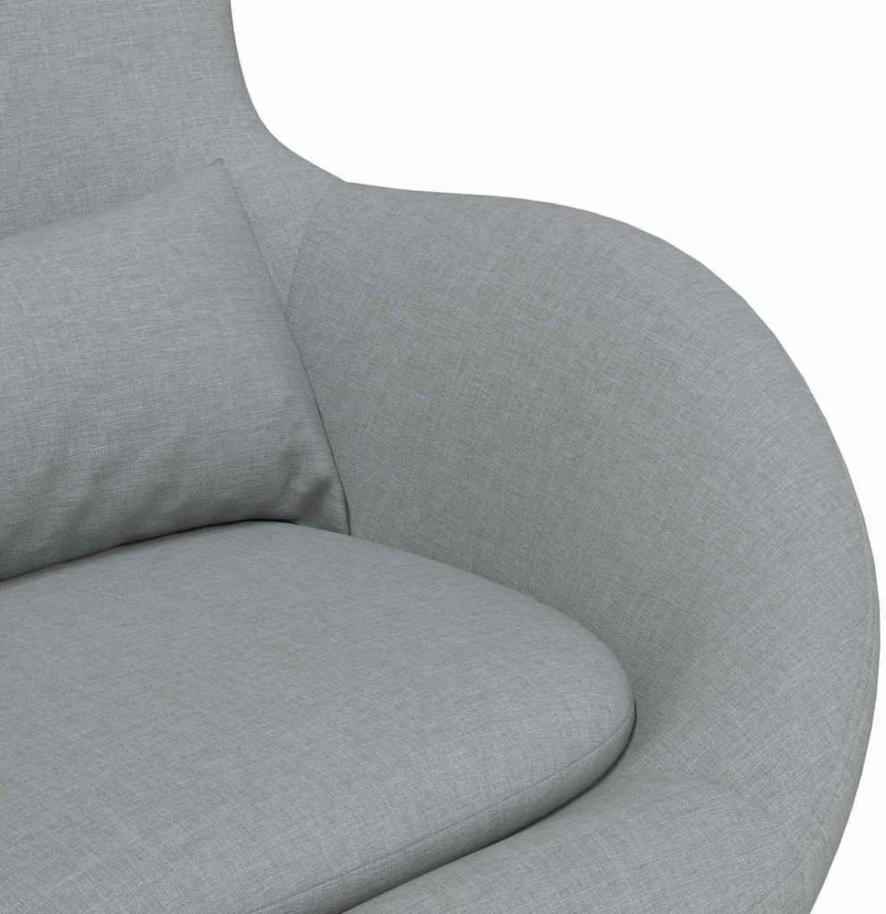 Fotelis Kiaušinio formos krėslas Šviesiai pilka 63 x 73 x 90 cm audinys