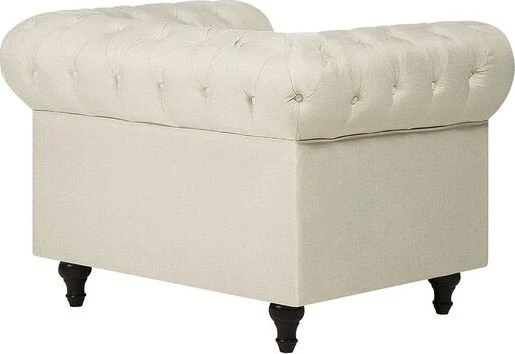 Beliani CHESTERFIELD fotelis, smėlio spalvos