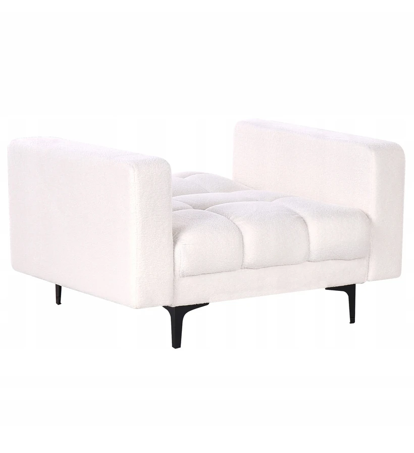 Fotelis Beliani Fotel ALNES Boucle baltas