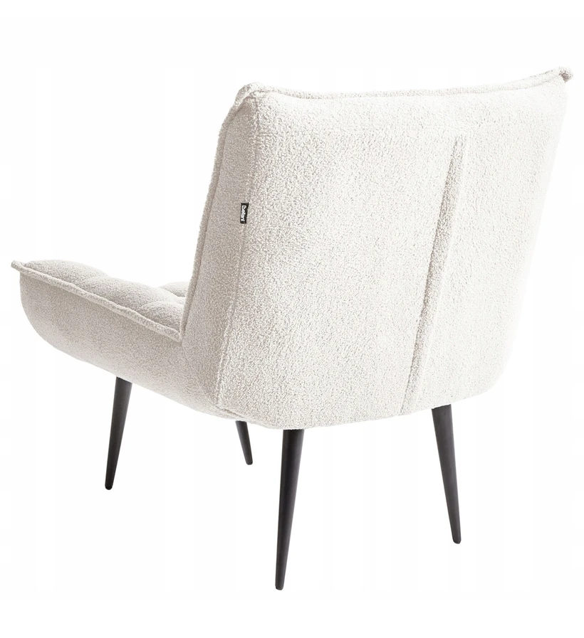Fotelis Beliani Fotel ALVESTA boucle baltas