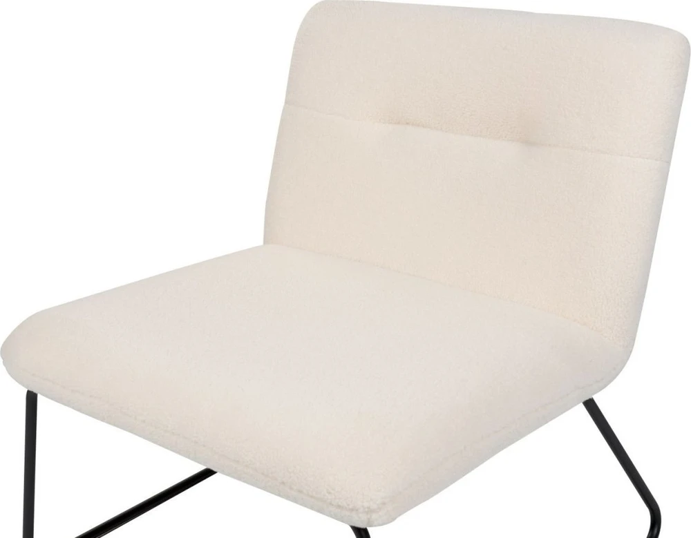Fotelis Beliani Fotel COTULLA Boucle baltas