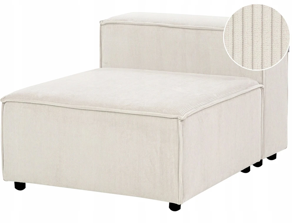 Sofa Beliani 1-vietis modulis ARDAL, kreminė balta, velvetas