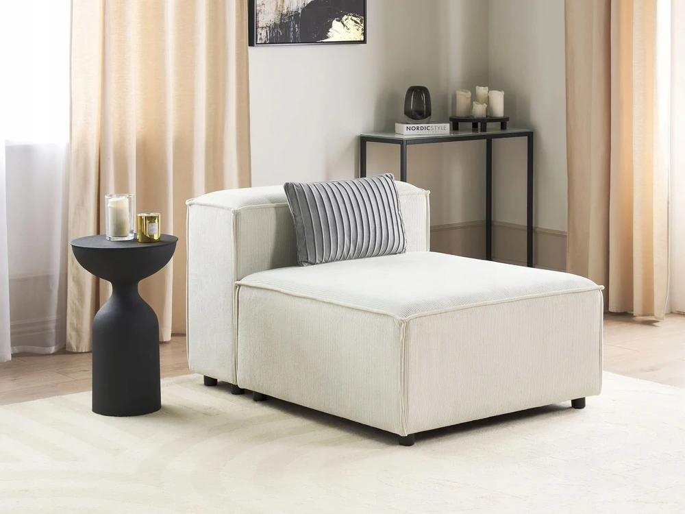 Sofa Beliani 1-vietis modulis ARDAL, kreminė balta, velvetas