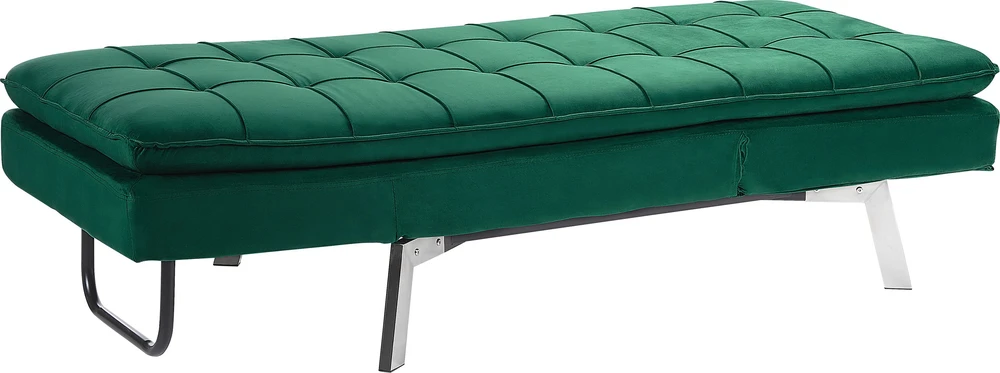 Sofa Beliani Šezlongas LOIRET smaragdinio aksomo