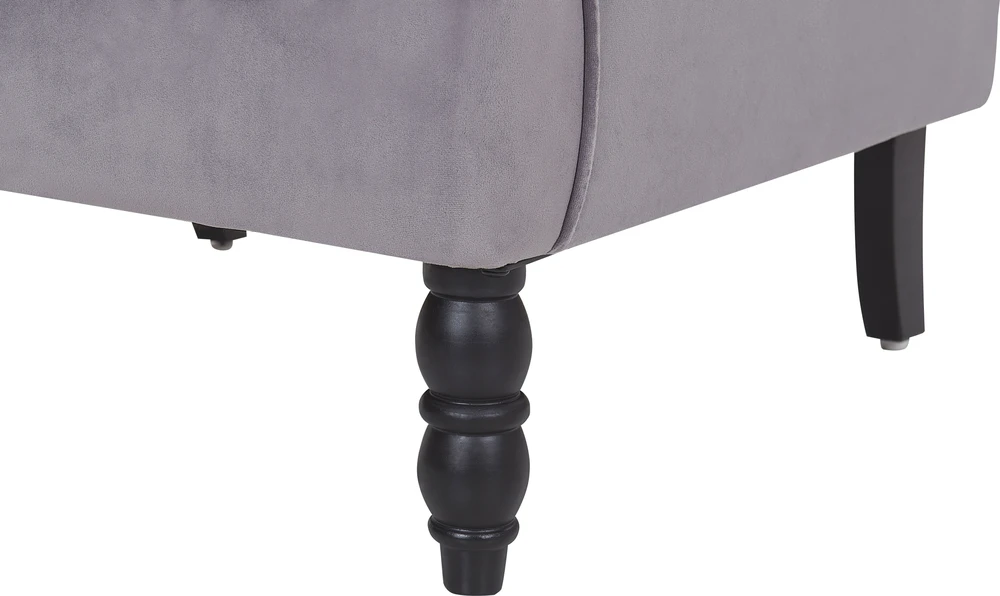 Sofa Beliani Fotel SANDSET welūrinis pilkas