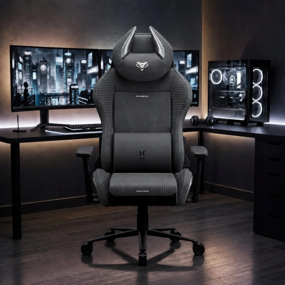 Diablo Chairs Diablo X-Horn 2.0 Rainbow Pilkas, Normal fotel gamingowy pilka materiałowy